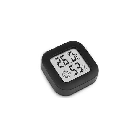 Hochpräzises digitales Innenthermometer mit Hygrometer, Anzeige für Komfort- und Umgebungstemperatur, kompaktes 4,3-cm-LCD-Display, Schwarz (1/4)