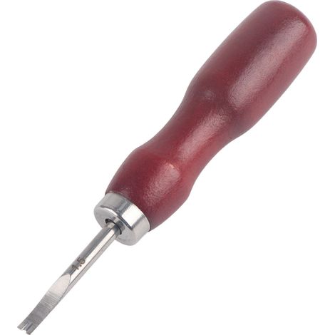 Outil de finition pour cuir 5,5 pouces, chanfreineur de bords de cuir, outil artisanal pour le travail du cuir (1,5 mm). (1/5)