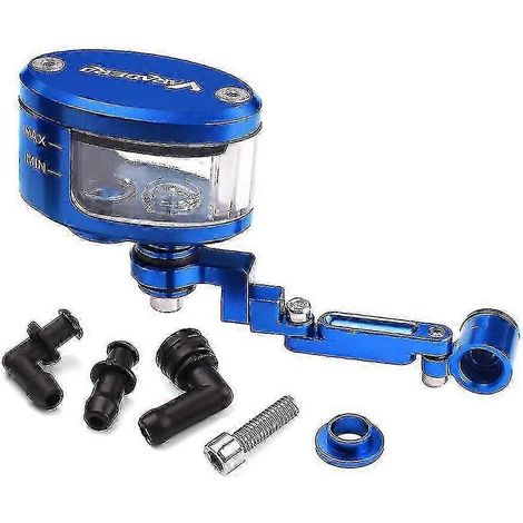 Réservoir d'huile de frein et d'embrayage pour moto avec support, compatible avec Honda Varadero XL1000 XL125 (support bleu). (1/5)