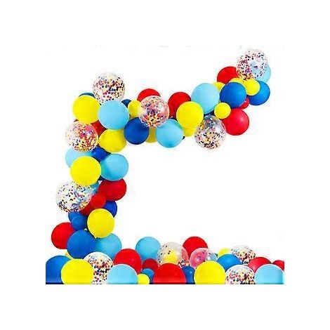 Lot de 80 ballons en latex multicolores arc-en-ciel pré-remplis de confettis pour carnaval, baby shower, mariage, anniversaire, remise de diplôme, enterrement de vie de jeune fille