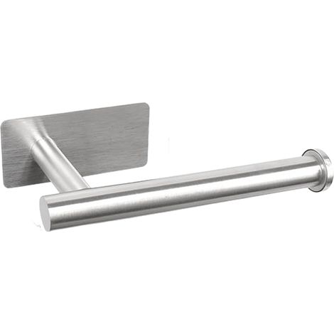 Soporte de papel higiénico adhesivo de acero inoxidable para montaje en pared - Dispensador de acero inoxidable para baño (1/2)