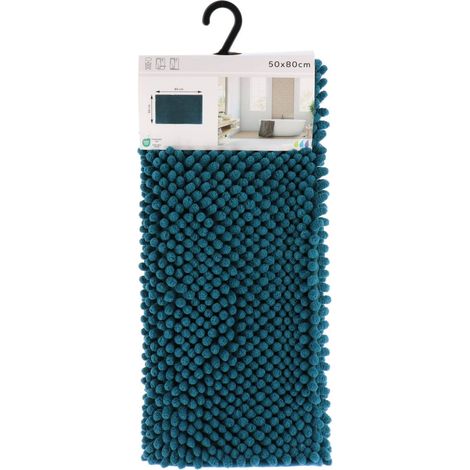 Bolas de microfibra para alfombras 50x80 cm - azul pavo real - Tendance