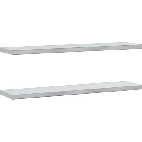 Maison Exclusive - Wandregale 2 Stk. 100x23,5 cm Silbern Edelstah