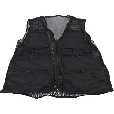 Gilet de pêche été mesh respirant, séchage rapide gilet tactique avec poches, gilet de pêche extérieur travail voyage (1/5)