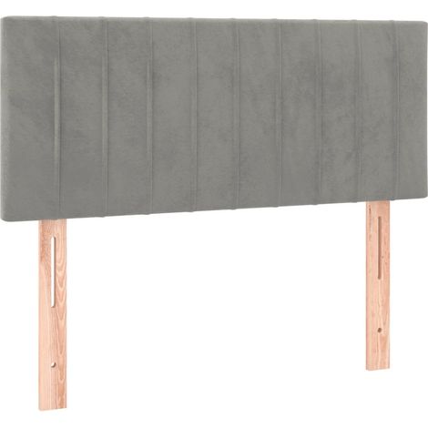 Tête de lit，Panneau décoratif Gris clair 90x5x78/88 cm Velours CFW4387821 (1/5)