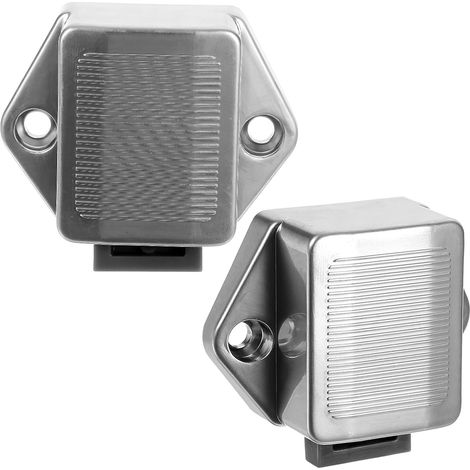 Angoily Lot de 4 loquets sans clé à bouton, poussoir pour porte, PP (1/5)