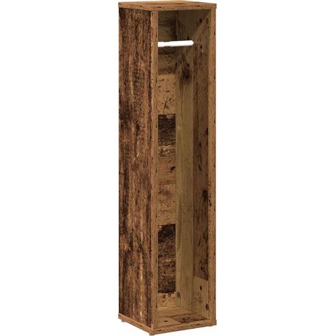 Maison Exclusive - Mobiletto da bagno con portarotolo Legno Antico 20,5x20x90 cm