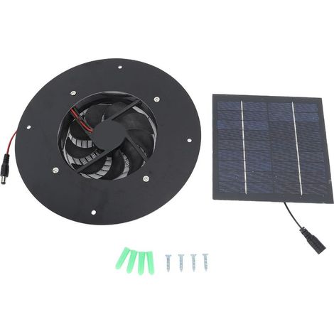 Ventilateur Extracteur Solaire 10W Panneau Monocristallin Ventilation Haute Efficacité Silencieux pour Serres et Habitats (1/5)