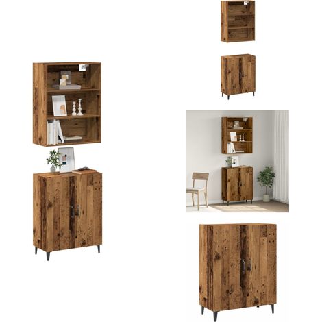 Sideboard mit Wandschrank Altholz-Optik Holzwerkstoff - Sideboard - Sideboards - Kommode - Anrichte (1/5)