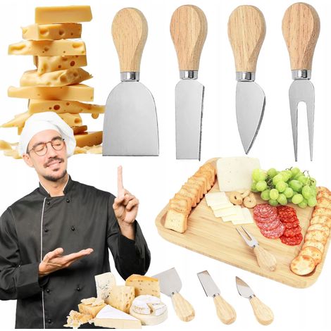 Juego de cuchillos para cortar queso, 4 uds. Juego para aperitivos. (1/5)