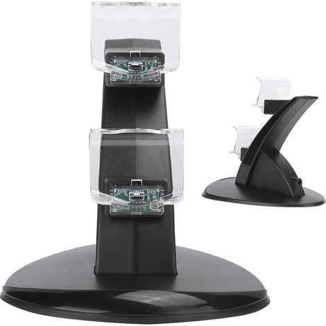 Station de charge double pour manettes PS4 avec socle de jeu aviation intégré