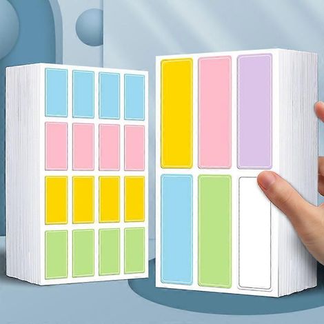 20 étiquettes autocollantes rectangulaires de couleur pour le codage couleur - Étiquettes autocollantes rectangulaires colorées pour fournitures de bureau et scolaires (1/5)