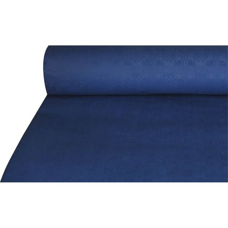 ROULEAU DE NAPPE EN PAPIER PAPSTAR, DAMASSÉ, BLEU FONCÉ, 100 CM X 50 M 12575