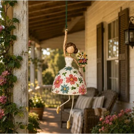 Whimsical Dancing LadyHanging Ornament - A whimsical dancing lady ornament