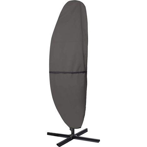 Funda protectora para paraguas, impermeable, portátil, con protección UV, 25/55/230 cm, material poliéster/Oxford/PU, gris. (1/5)