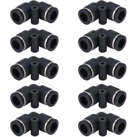 10 PCS Connecteurs pneumatiques en ABS durable et remplaçable, accessoires de connexion pratiques pour équipements d'automatisation. (1/4)