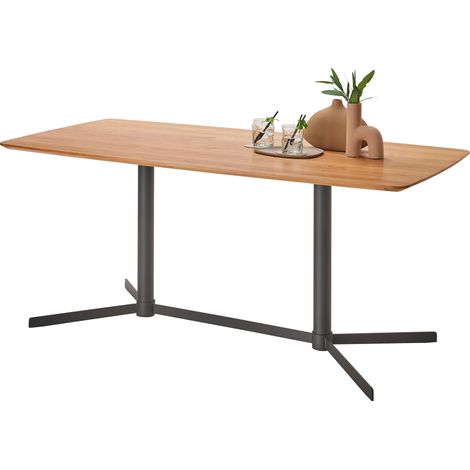 Mömax Esstisch Valletta Schwarz/Eiche ca. 160x90x76 (1/5)