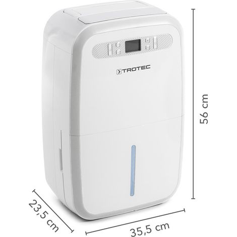 Trotec – Déshumidificateur 30l/j pour 90m² – Débit d'air 200m³/h – Protection anti-débordement – Fonctionnement automatique avec hygrostat — vue 4