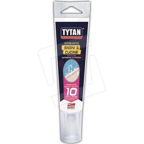 Silicone Acetico Bagni e Cucine in Tubetto Tytan 60 ml 6 Pezzi