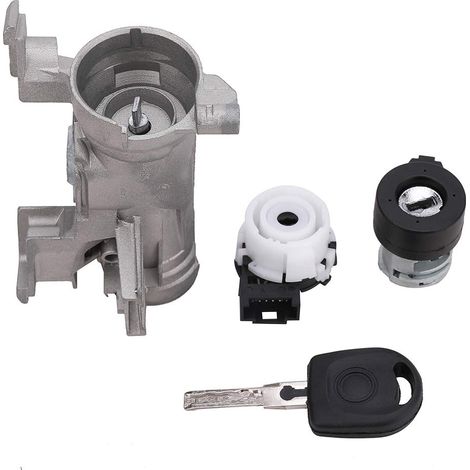 Zündschloss-Schließzylinder 1K0905851B für Volkswagen VW Jetta 2,5 GTI MK5 Rabbit Golf EOS Tiguan Audi A3 R8 Zündstarterschalter Ersetzen Sie 1K0905865 5Q0905865A Zündschlosszylinder mit Schlüssel