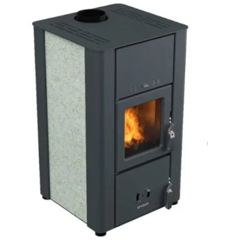 Stufa a legna ventilata Lincar Sofia potenza 7,4kW colore nero (1/4)