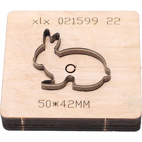 Leather Metal Cutting Die Rabbit Shape Alloy Steel DIY Punch Cut Mold Art Craft Accessories