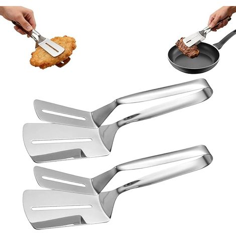 Clip para parrilla de acero inoxidable de 2 piezas - Mango extendido mejorado anti-quemaduras (1/4)
