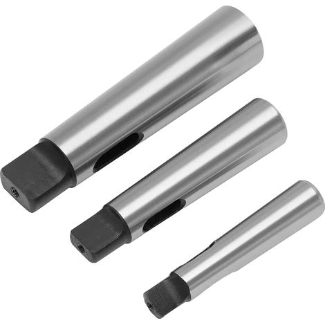 Morse-Taper-Adapterhülsen, langlebige Stahlkonstruktion, kompatibel mit Werkzeughaltergrößen MK4/3 und MK3/2, Silber (1/2)