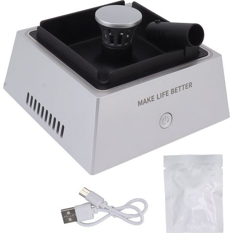 Ortviai Purificateur d’Air Compact pour Bureau et Chambre – Filtre 2 Étapes, Élimine Fumée et Odeurs, Argent