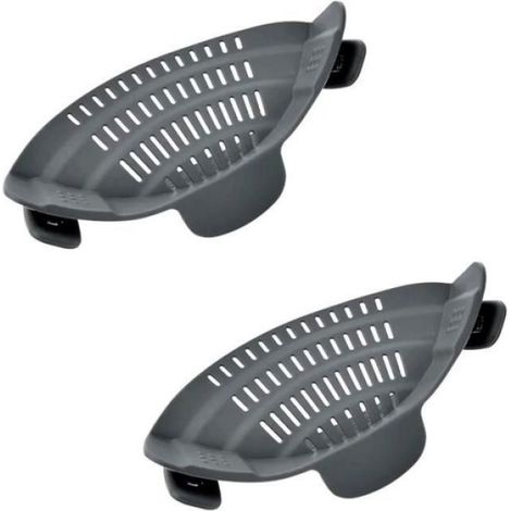 Passoire En Silicone - Clip Égouttoir Pour Casseroles Et Bols - Entonnoir Pour Pâtes De Riz Et Lavage De Légumes - 1 Pièce (1/5)