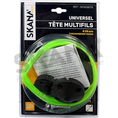 Testa multifili universale, molto leggera. Si adatta al 100% a tutti i decespugliatori da 35 cc. Testa a 2 livelli, possibile