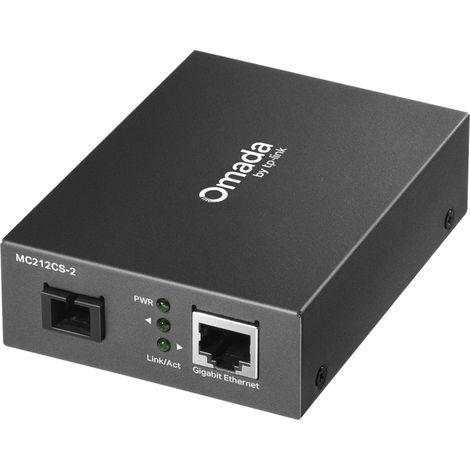 TP-Link Omada MC212CS-2 convertidor de medio 1000 Mbit/s 1550 nm Monomodo Negro (1/2)