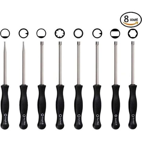 8 Pcs Tournevis de Réglage de Carburateur Tournevis pour Carburateur Nettoyage Moteur Réparation Convient à La Plupart des Moteurs de 2 Cycles (8 pcs tournevis avec boîte&aiguille) (1/5)
