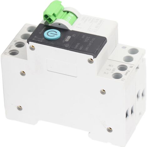 Disjoncteur WiFi 1P+N 10A AC 230V 6KA avec relais temporisé et télécommande (1/5)