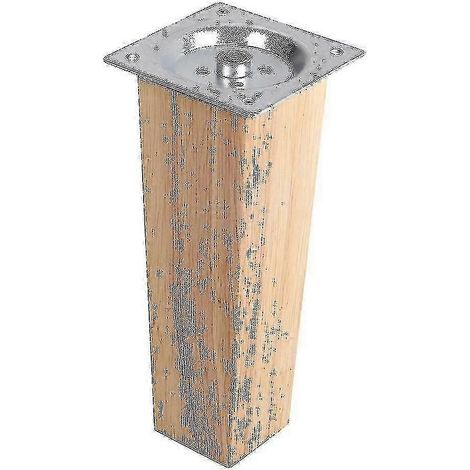Quatre pieds carrés en chêne, utilisés pour la fabrication et la réparation de meubles, 16 cm. (1/5)