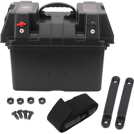 Boîtier de batterie intelligent 12V multifonction avec chargeur USB pour voiture et voltmètre pour bateau camping-car (1/5)