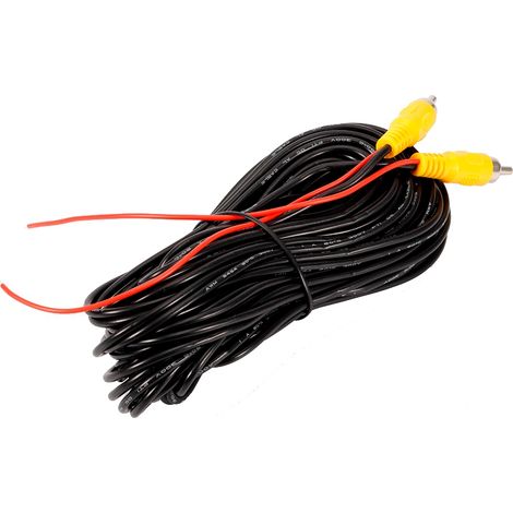 Câble audio-vidéo RCA mâle-mâle de 15 m pour caméra de recul de voiture, lecteur DVD/CD et boîtier TV (1/5)