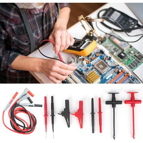 Jeu de cordons de test électroniques pour multimètres, cordons de test, sondes de test, pinces électroniques (1/5)