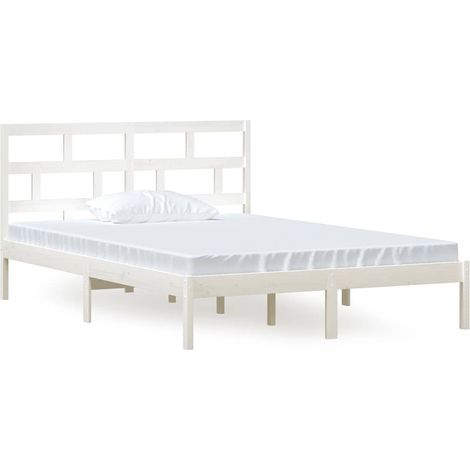 Maison Exclusive - Giroletto Bianco in Legno Massello di Pino 140x200 cm (1/5)