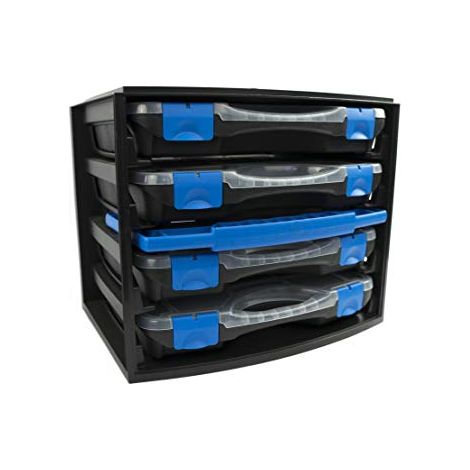 Scatola porta attrezzi tayg impilabile 4 scomparti 310x240x45 mm (1/4)