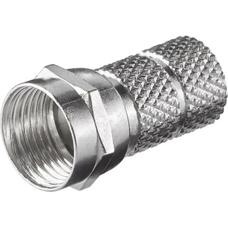 connettore antenna satellitare parabola tipo F twist-on 6,50 mm zinco