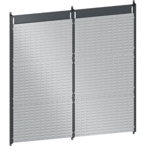 PROVOST - Kit Kombineo - Support mural en acier inoxydable gris argent (1/2)