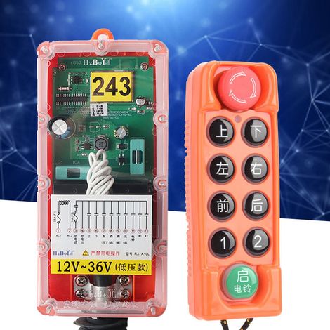 Télécommande pour grue de levage industrielle RX A10L : 1 émetteur, 1 récepteur (12-36 V) (1/5)