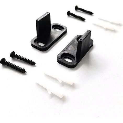 6PCS guide de porte coulissante en plastique 452024mm guide de porte coulissante au sol multifonctionnel guide de sol robuste avec vis pour porte coulissante bureau à domicile (1/5)