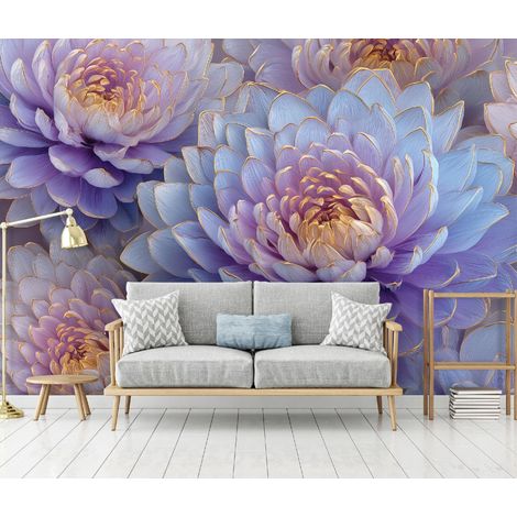 Fototapete Blumen Pfingstrosen Natur, für Wohnzimmer und Schlafzimmer, 150 x 105 cm – Komplettset inkl. Kleister & Anleitung (1/5)