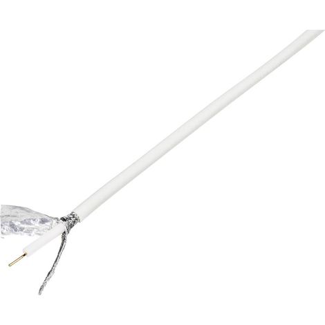 Câble coaxial RG6 /U TRU COMPONENTS RG6U FOR HDTV 10M 1570973 75 Ω 120 dB blanc 10 m