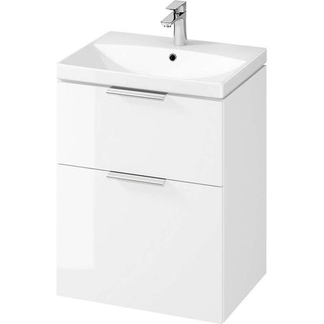 Cersanit City - Armario con lavabo, 74x59x45 cm, 2 cajones, blanco S801-422