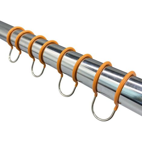 Lot de 10 crochets de suspension coupe-vent, antidérapants pour cintres de séchoir(convient aux tubes ronds de 26 à 28 mm de diamètre)