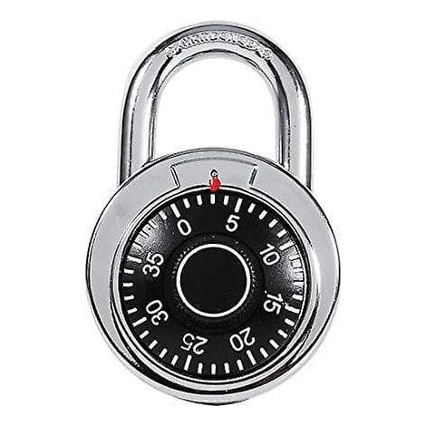 KLVGTIFS PU - Cadenas à combinaison rotatif à cadran numérique pour boîte à outils, bagages, valise, abri de jardin et vélo (1/5)