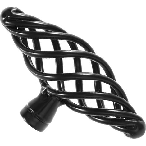 Massiver Schrankgriff aus massivem, mattschwarzem Eisen, Vogelkäfig-Design, schlichtes Möbeltürzubehör (3-0) (1/5)